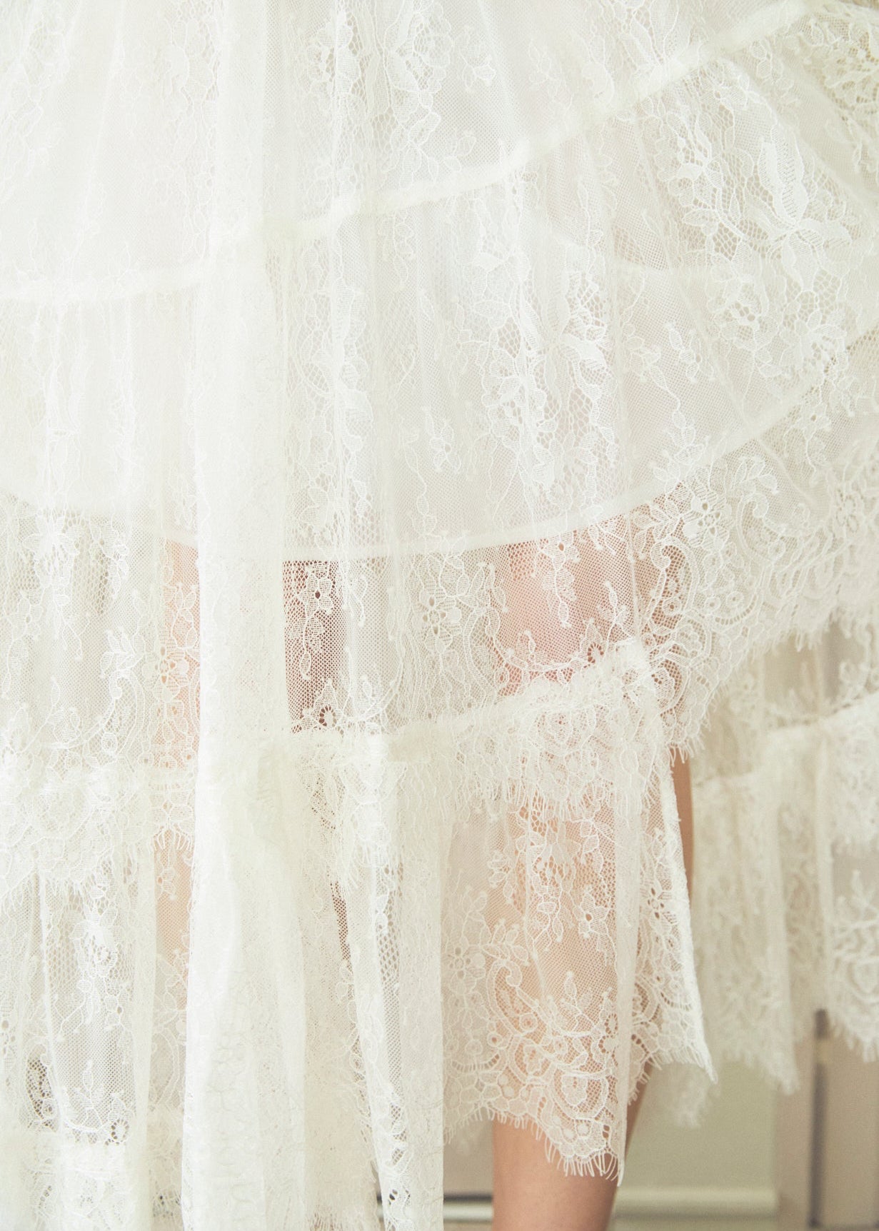Asymmetric Lace Skirt
