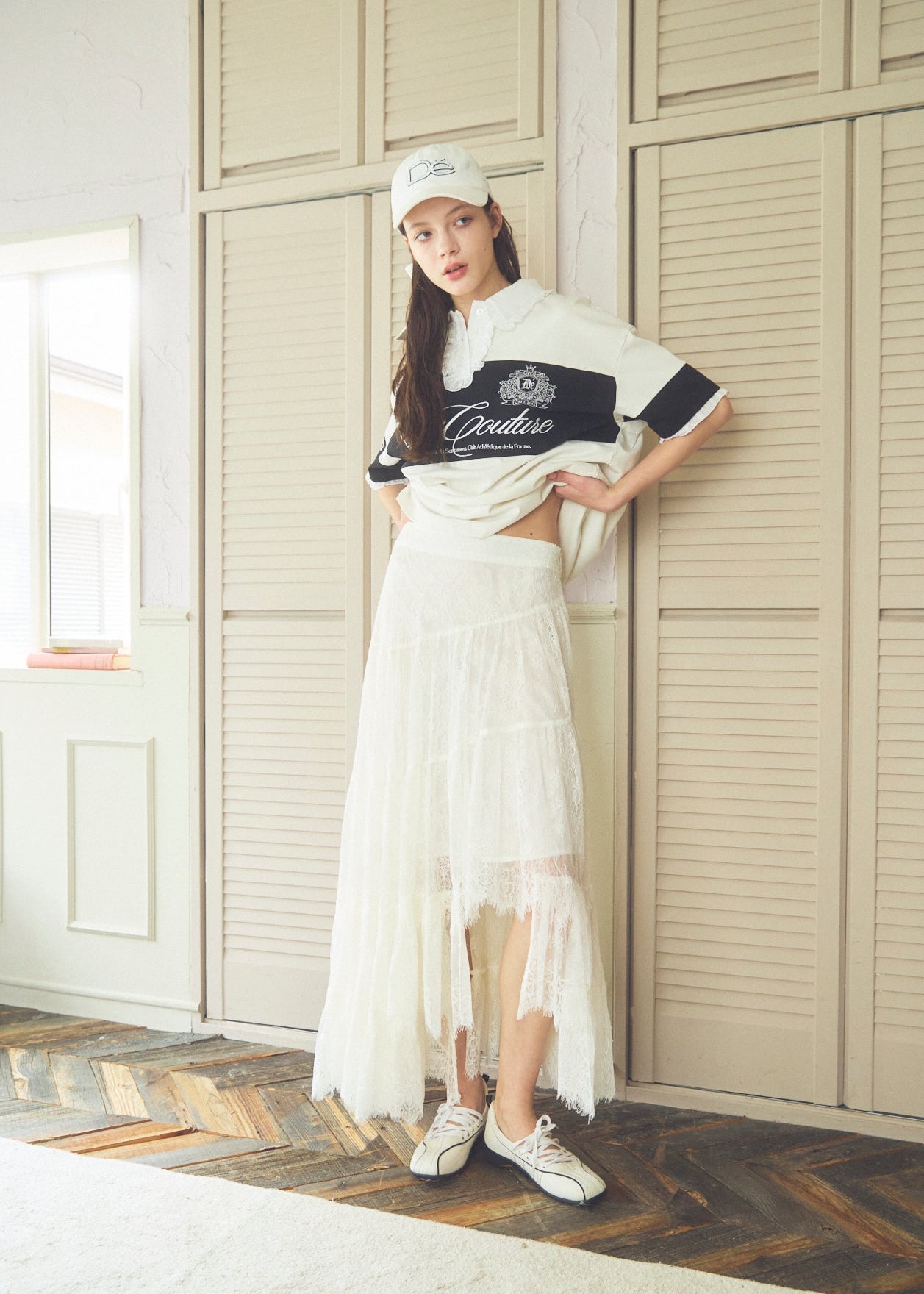 Asymmetric Lace Skirt