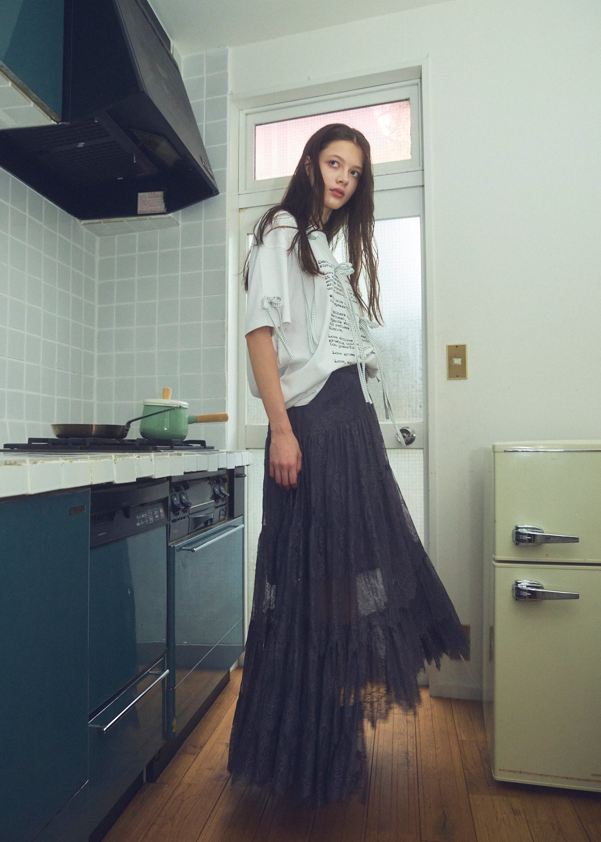 Asymmetric Lace Skirt
