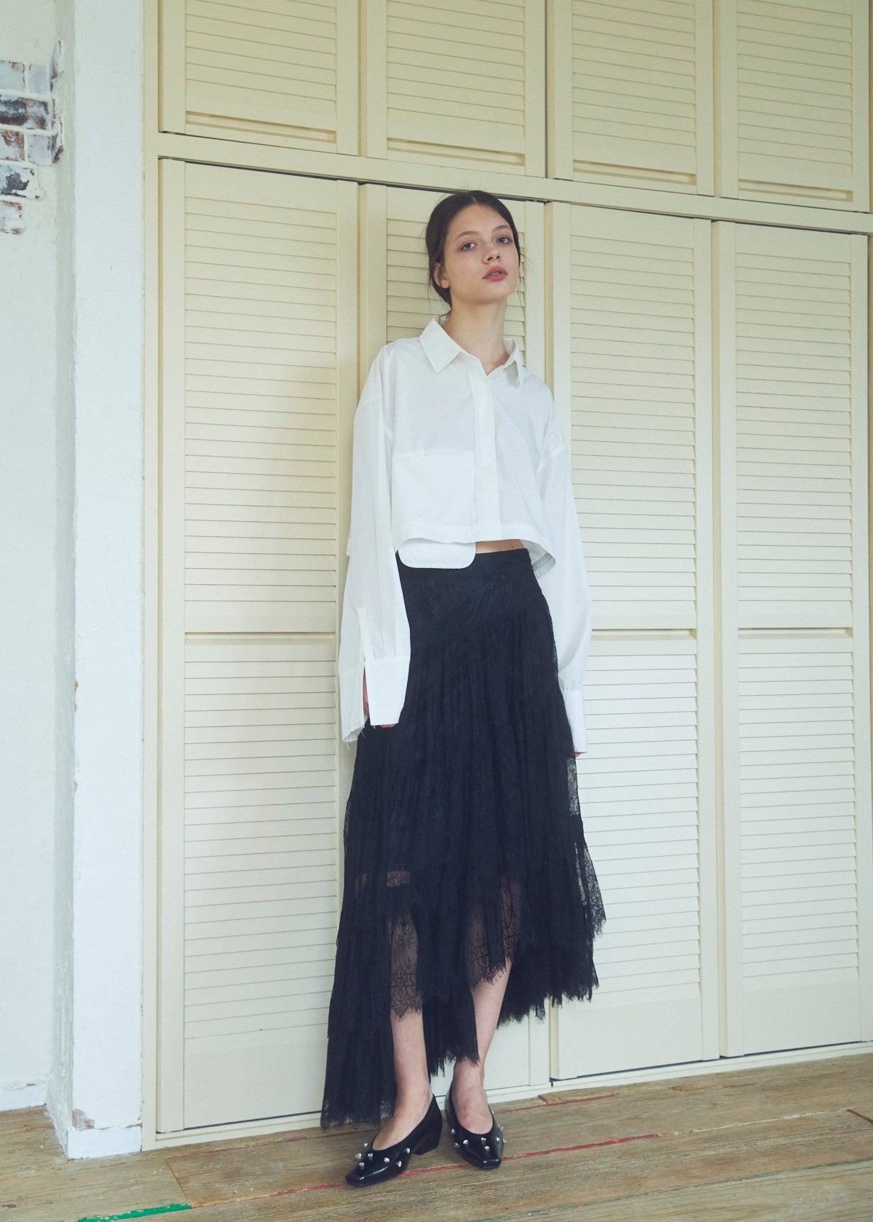 Asymmetric Lace Skirt