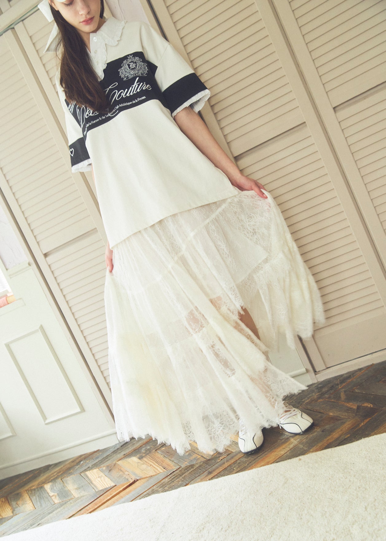 Asymmetric Lace Skirt