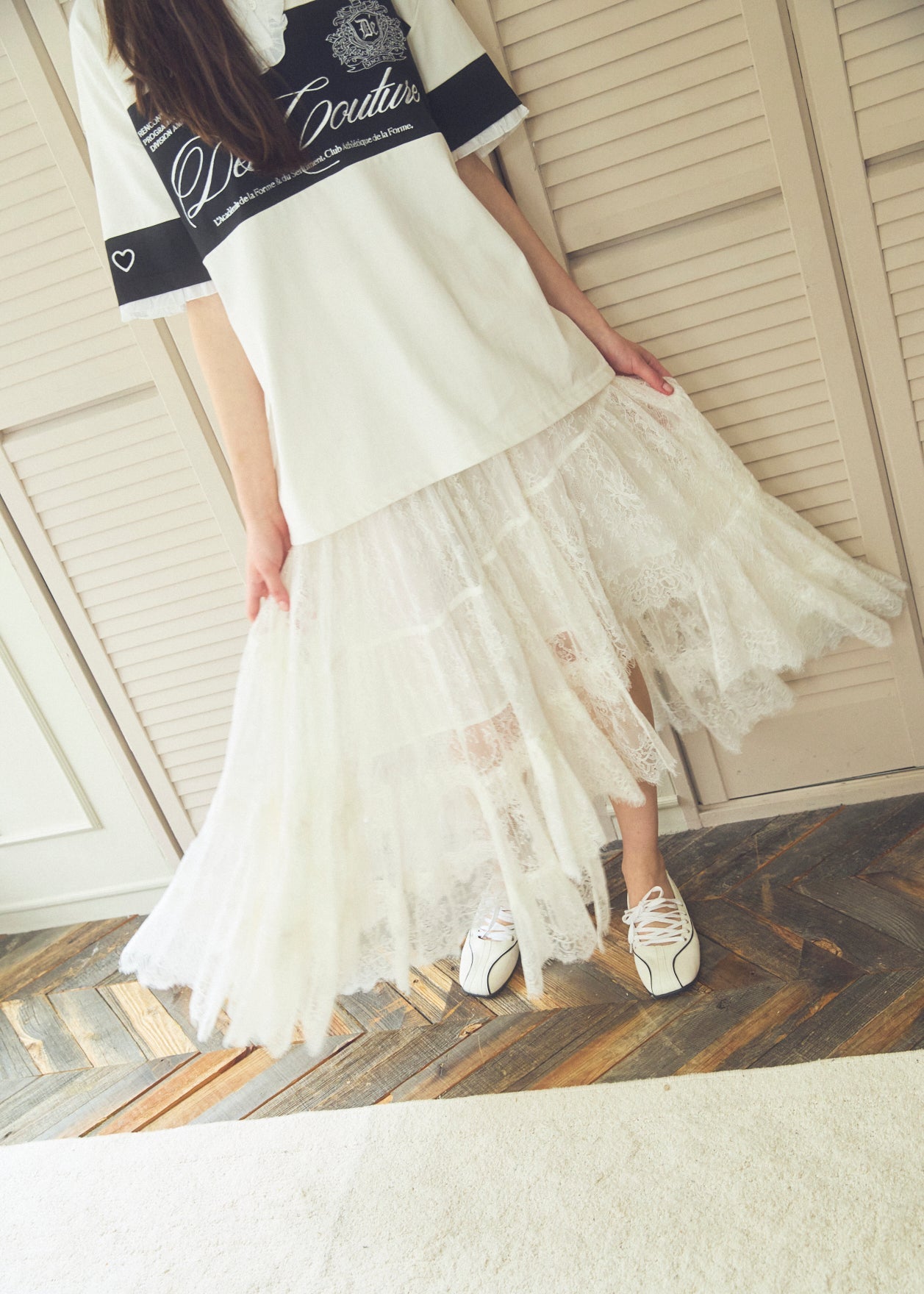 Asymmetric Lace Skirt