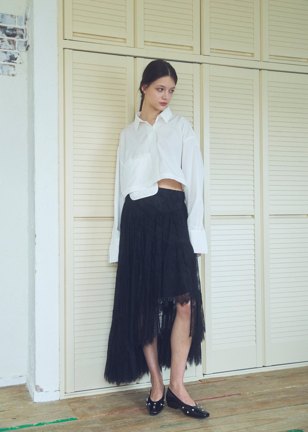 Asymmetric Lace Skirt