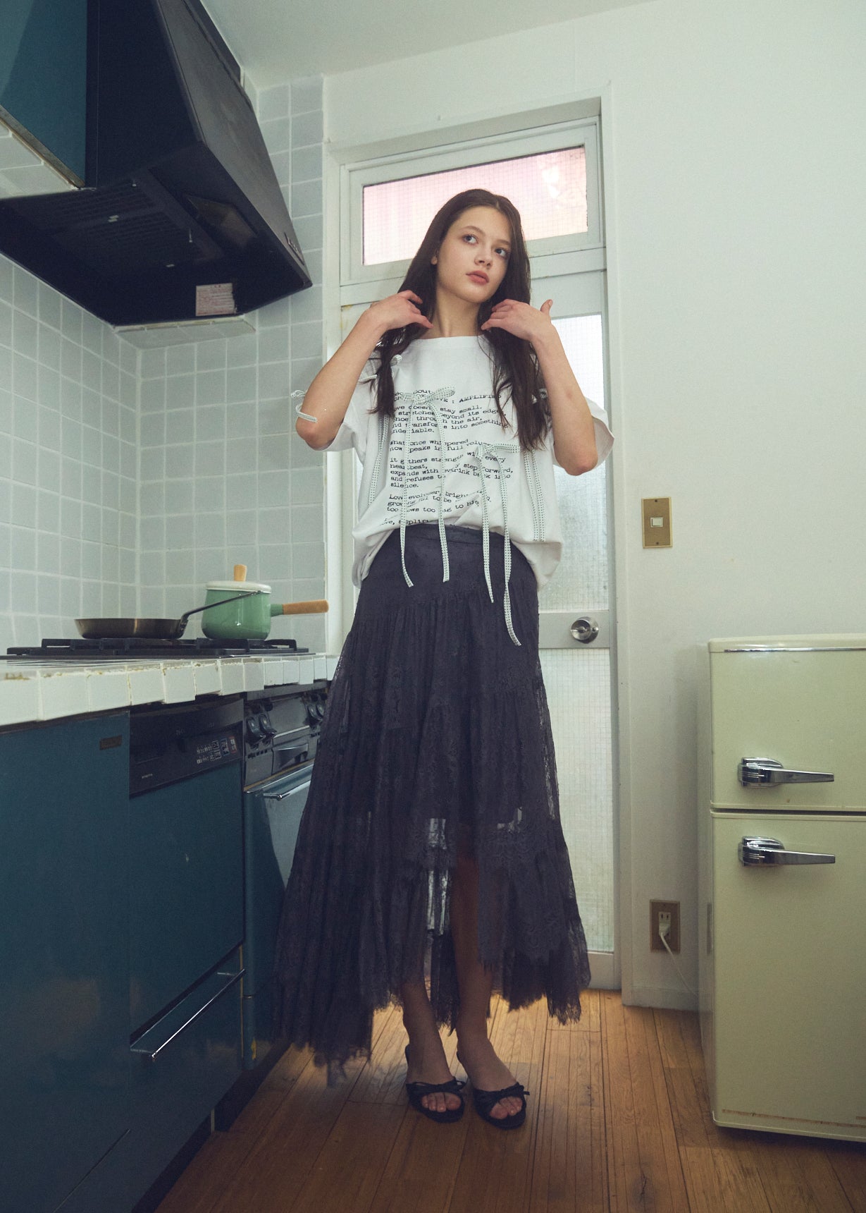Asymmetric Lace Skirt