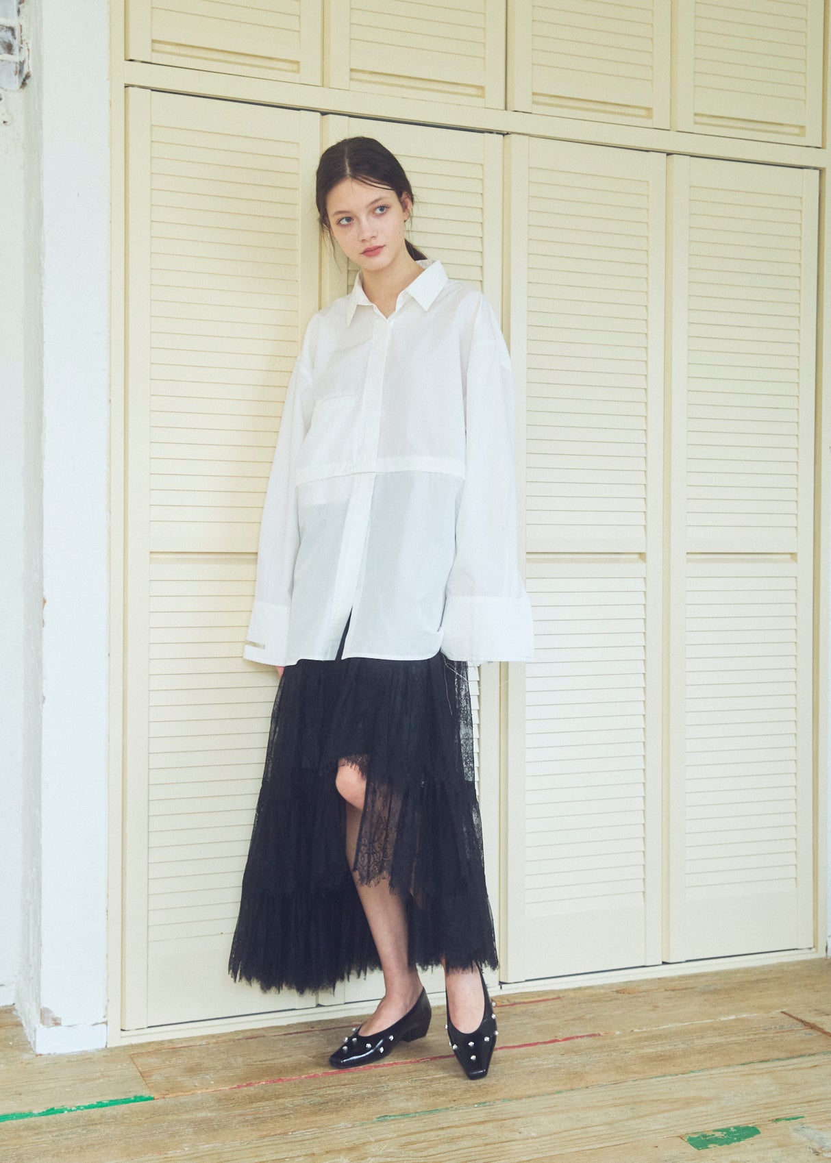 Asymmetric Lace Skirt