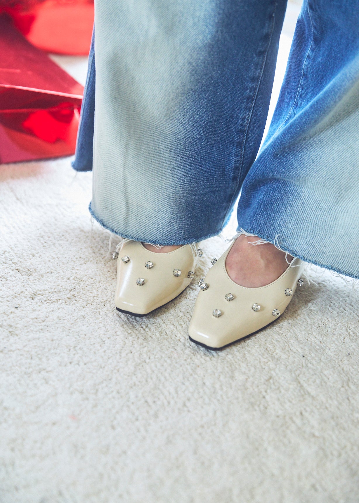Square Toe Bijou Pumps
