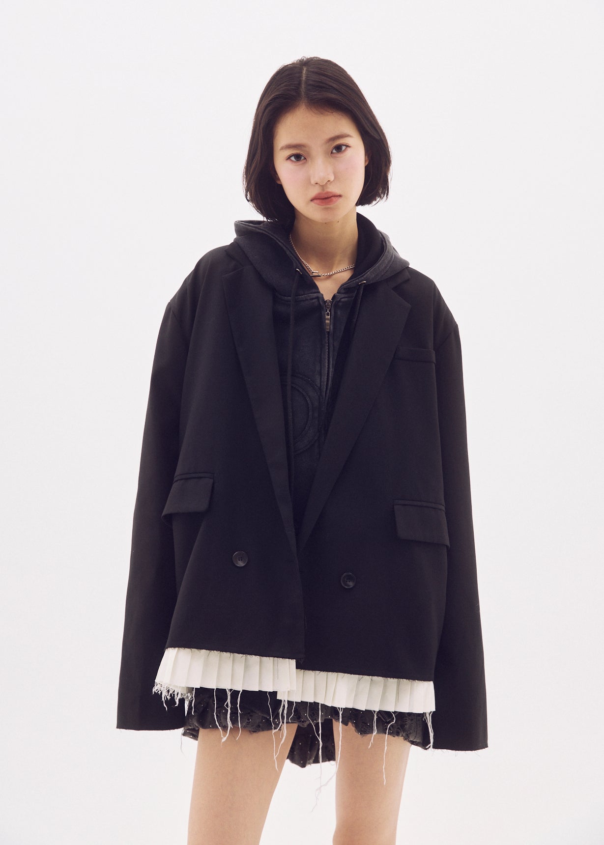 Pleated Oversized Jacket