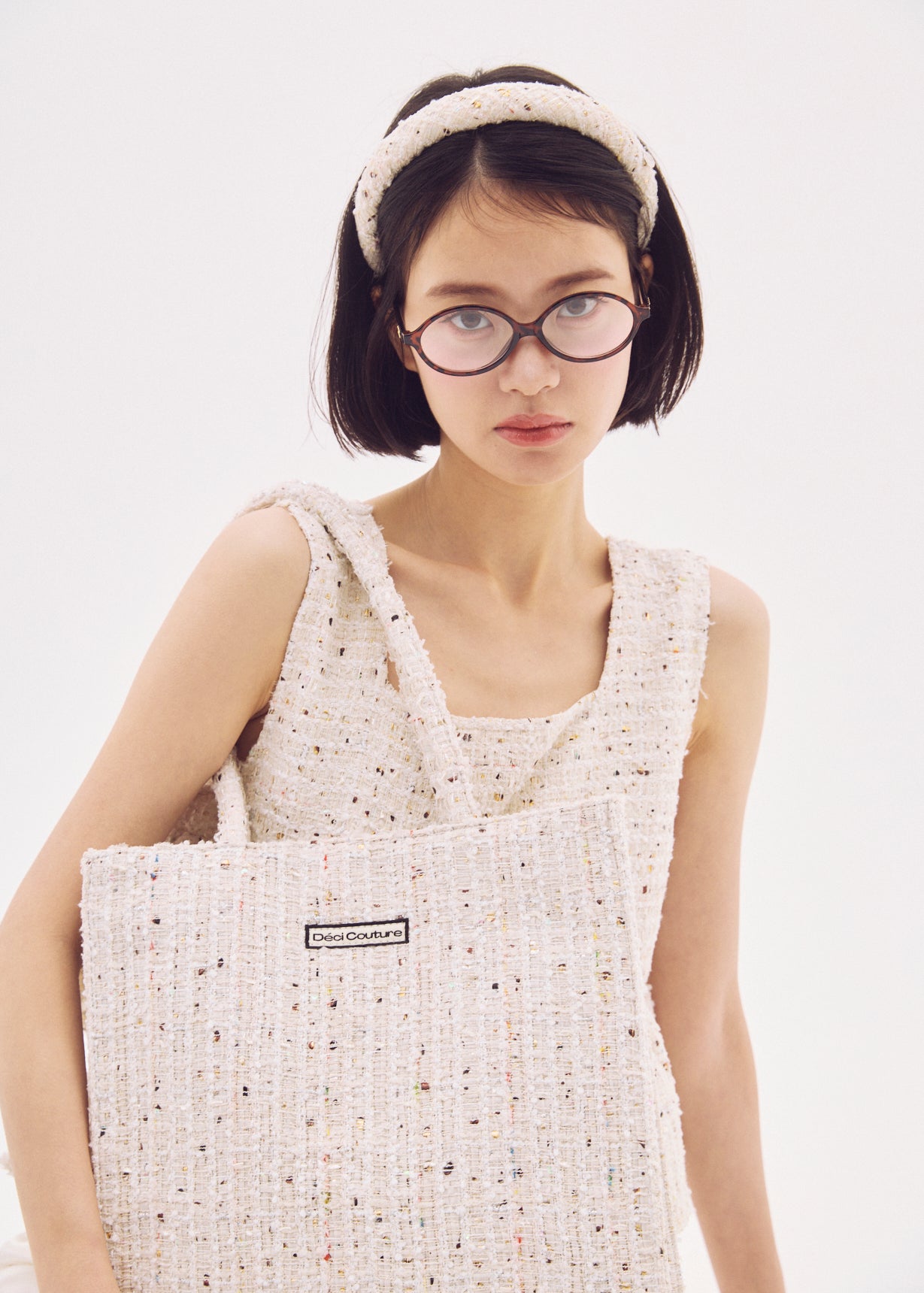 Fancy Tweed Tote Bag