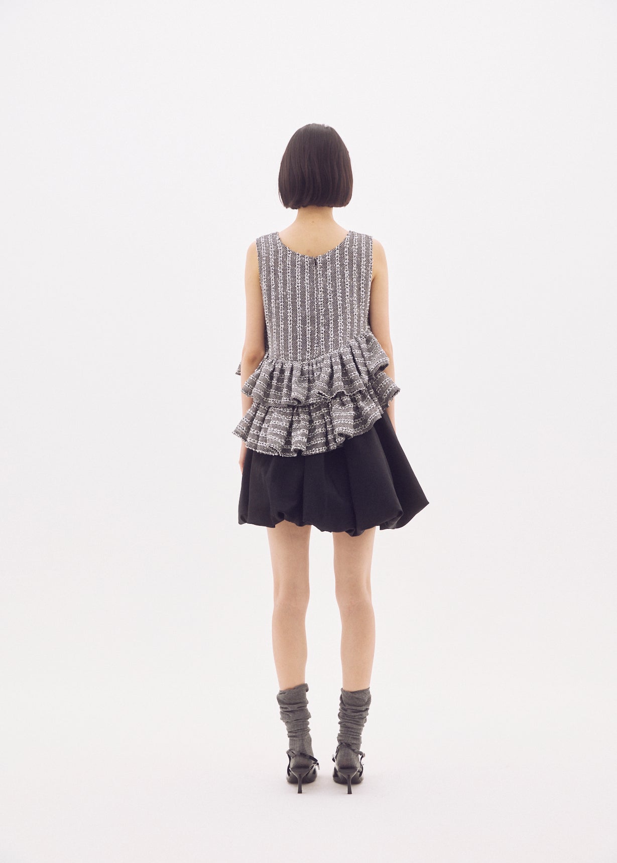 Fancy Tweed Frill Top【予約商品】