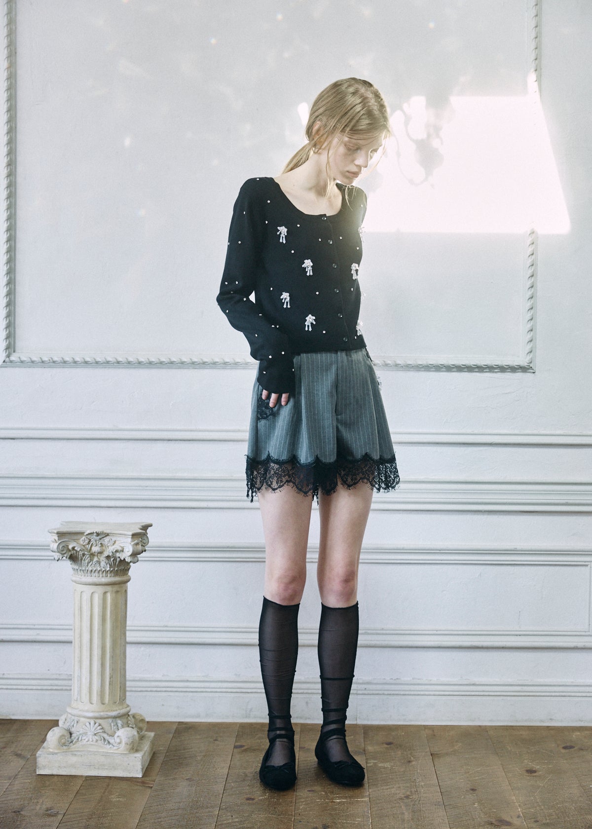 【予約商品】Beaded Bijou Knit Cardigan