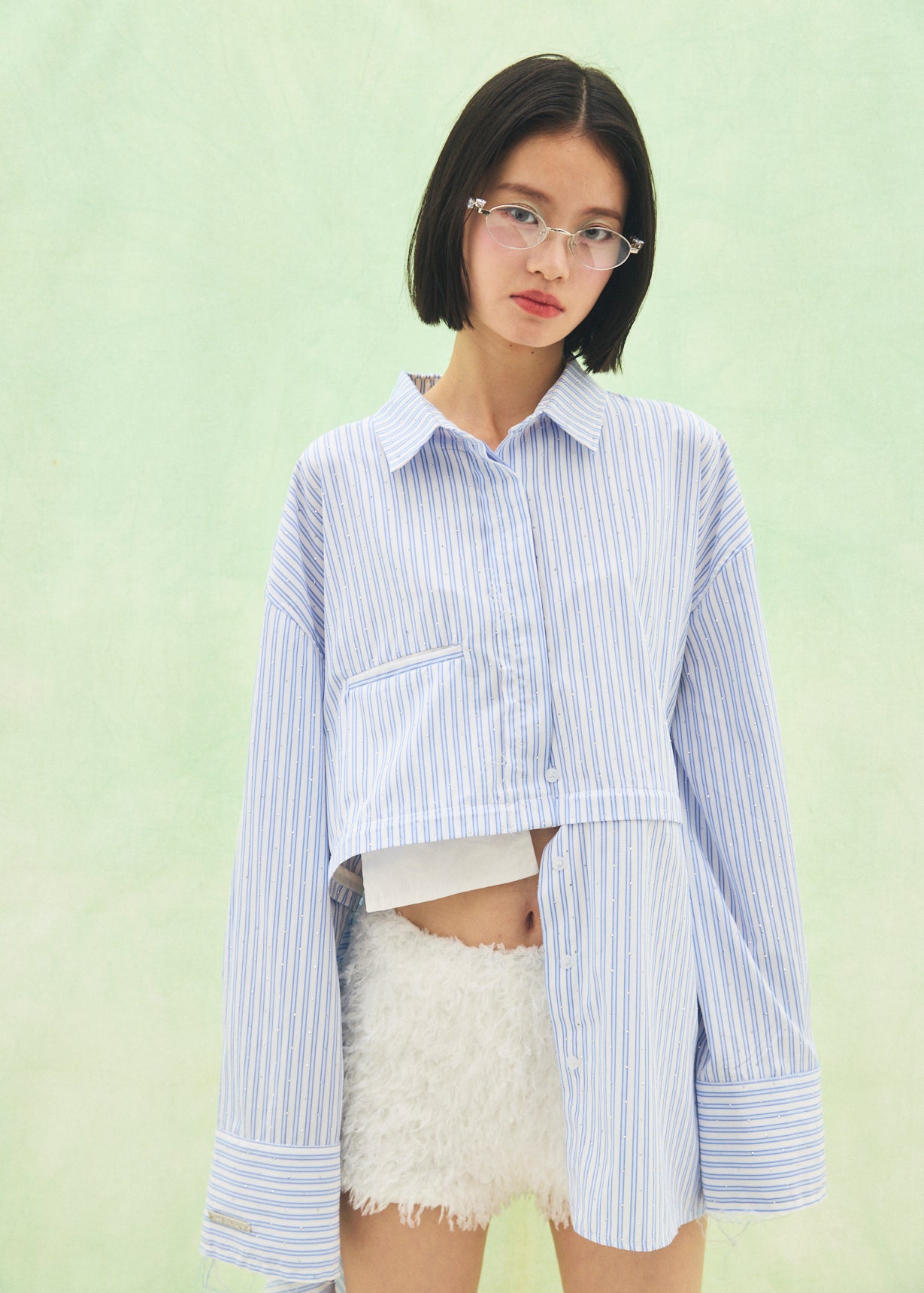 トップス Deci Couture DAMAGE 2WAY OVERSIZED SHIRT Damage 2Way Oversized Shirt