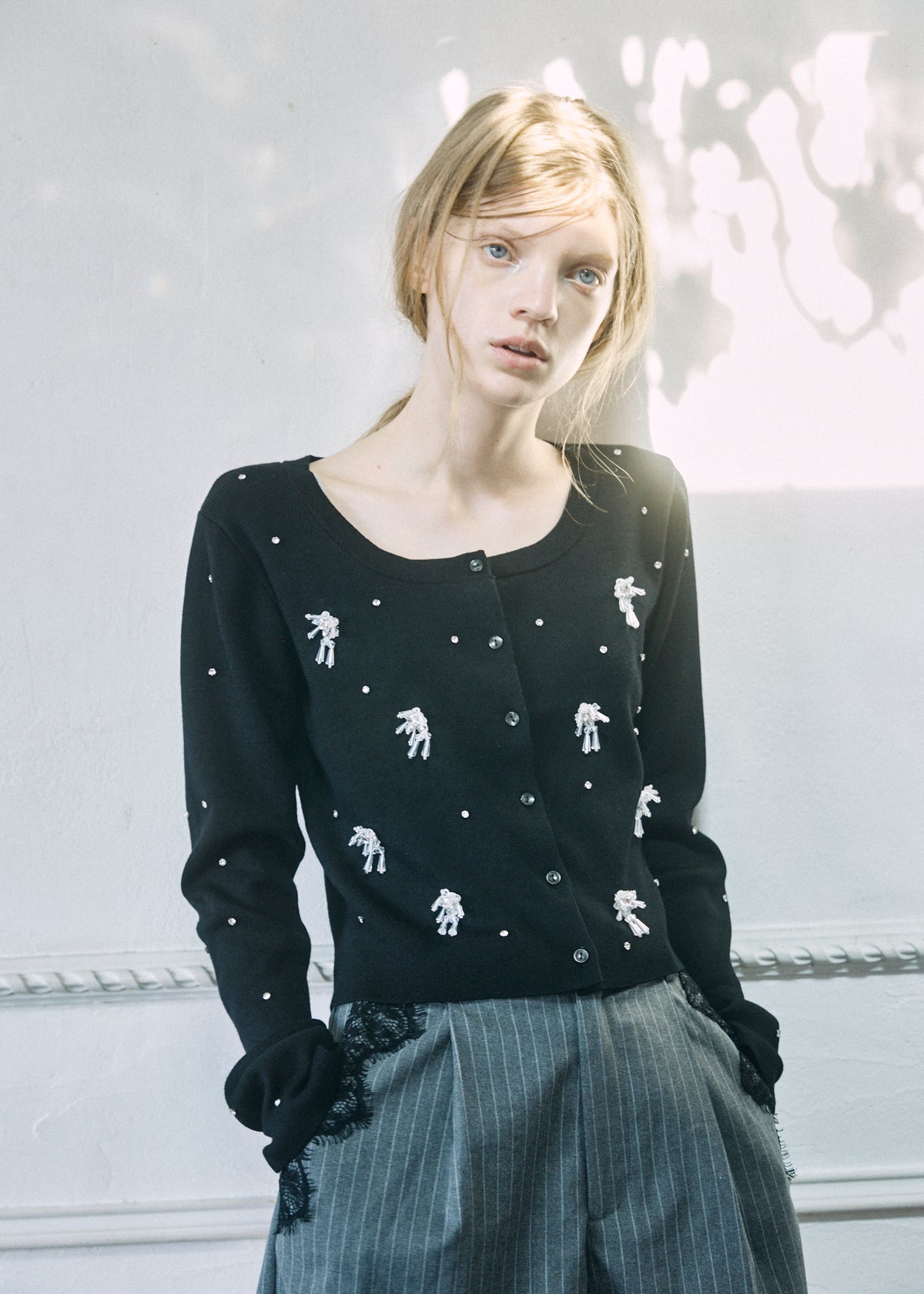 【予約商品】Beaded Bijou Knit Cardigan