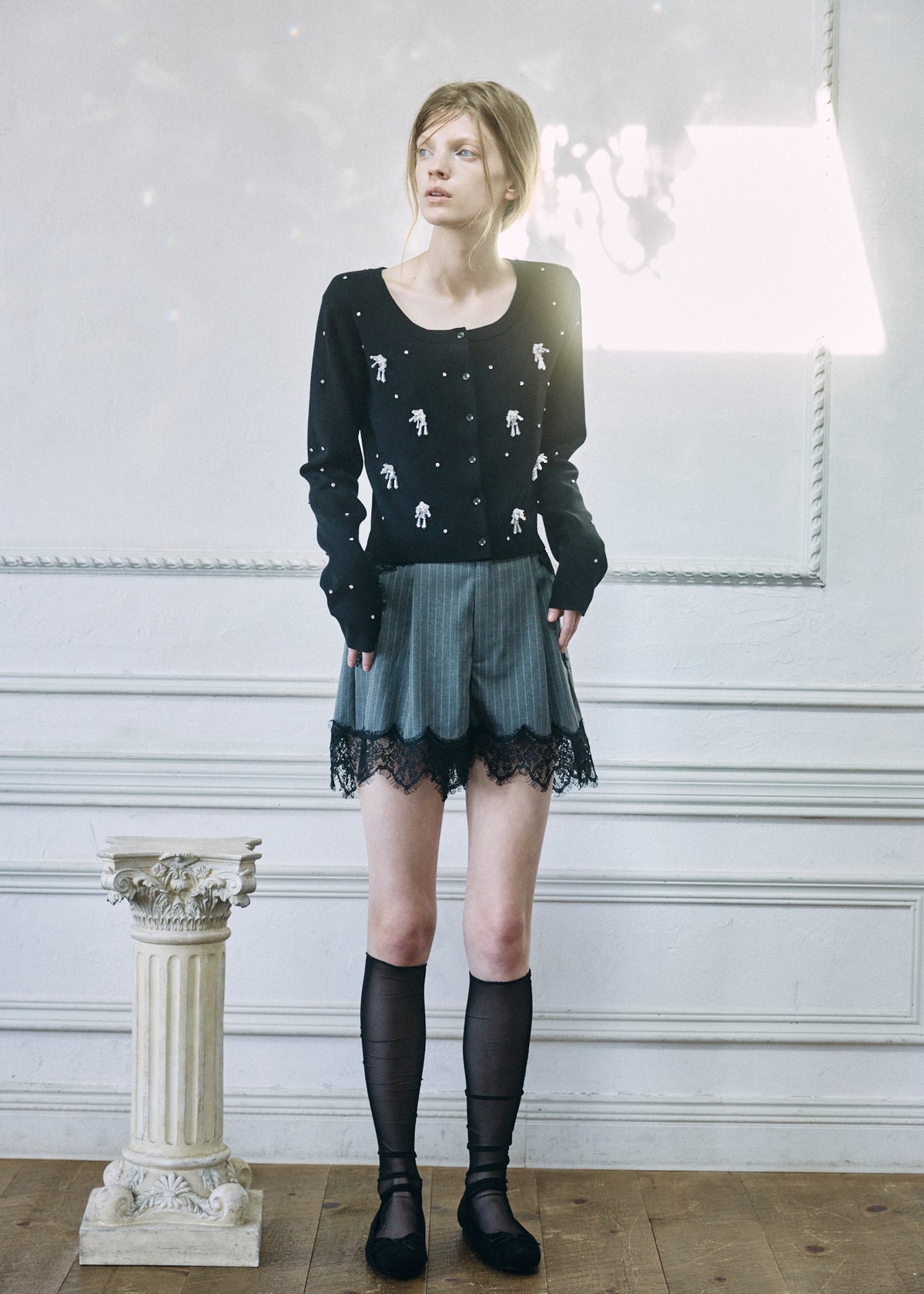 【予約商品】Beaded Bijou Knit Cardigan