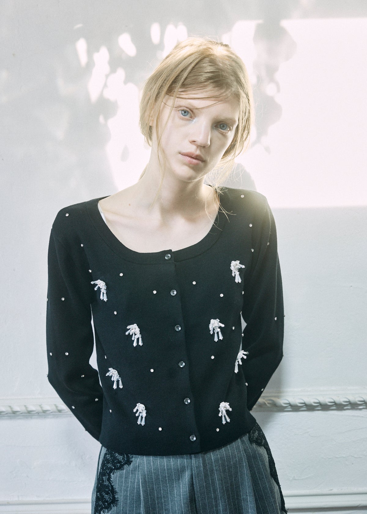 【予約商品】Beaded Bijou Knit Cardigan