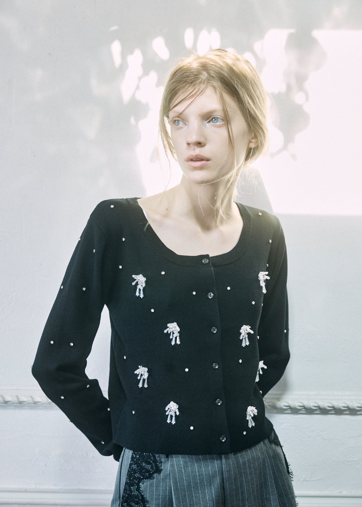 【予約商品】Beaded Bijou Knit Cardigan