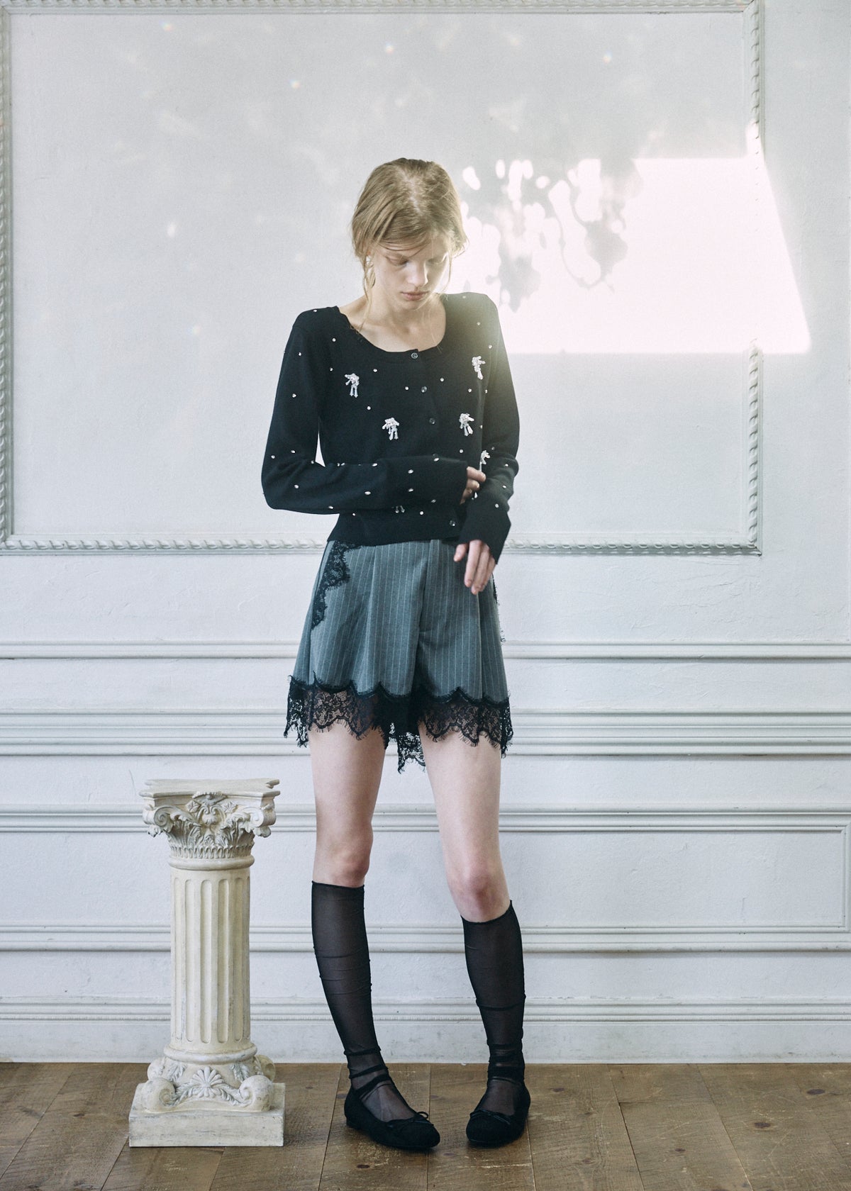 【予約商品】Beaded Bijou Knit Cardigan