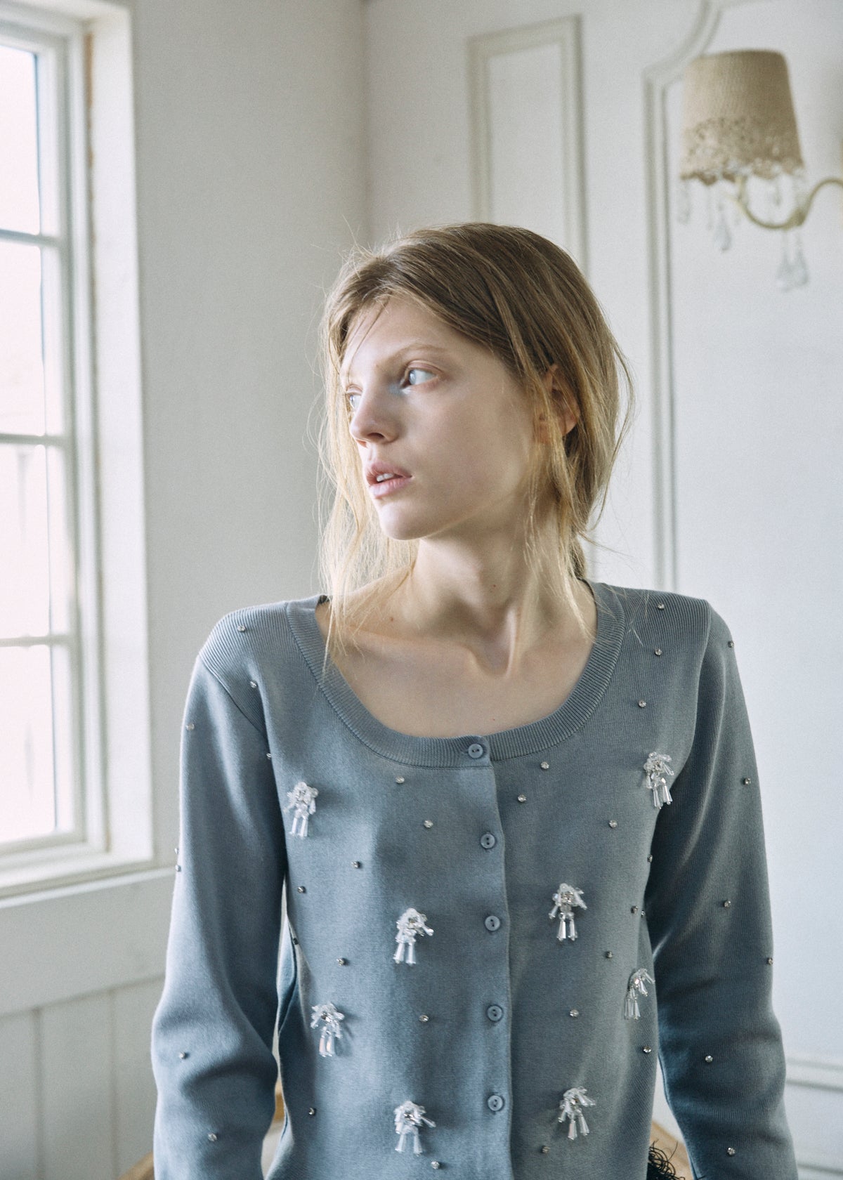 【予約商品】Beaded Bijou Knit Cardigan