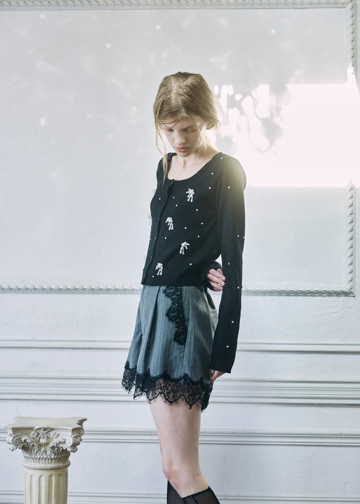 【予約商品】Beaded Bijou Knit Cardigan