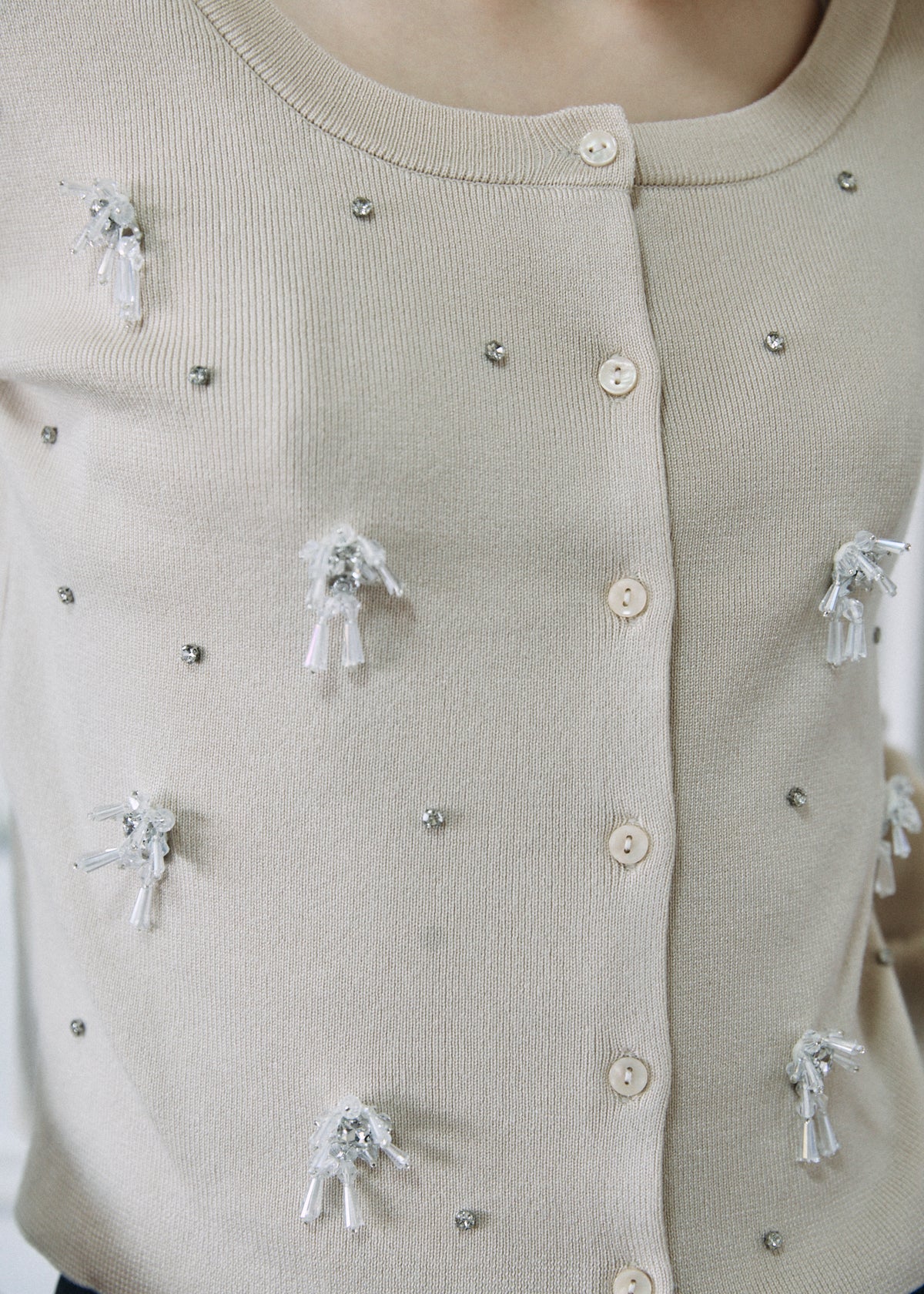 【予約商品】Beaded Bijou Knit Cardigan