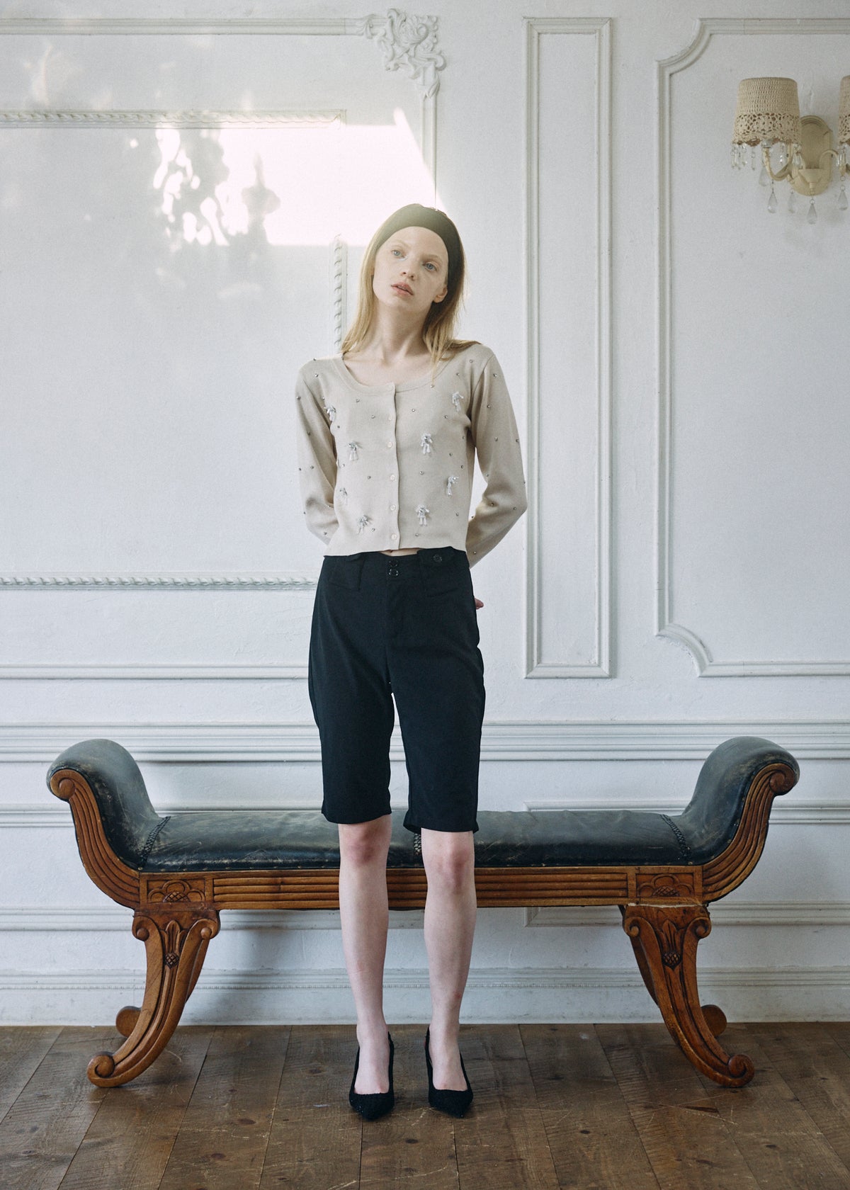 【予約商品】Beaded Bijou Knit Cardigan
