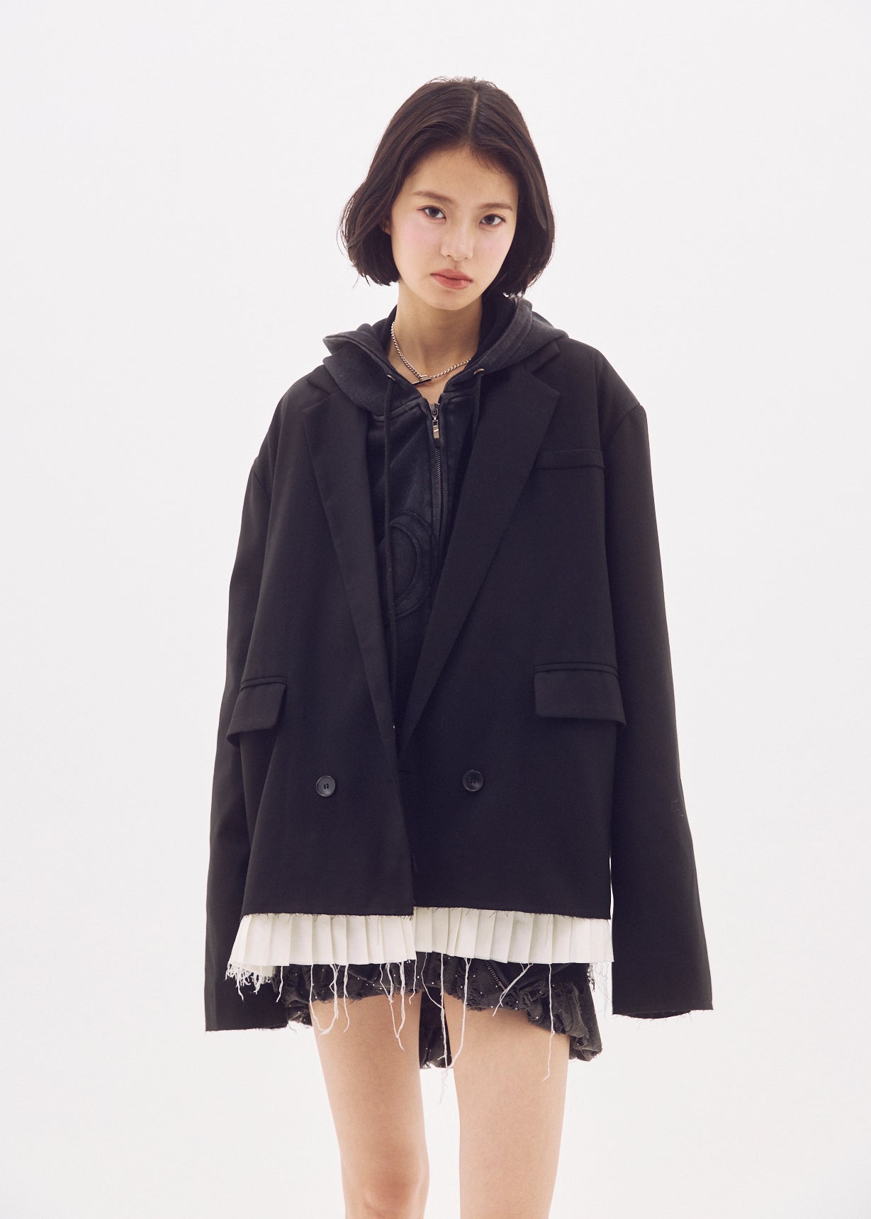 Pleated Oversized Jacket
