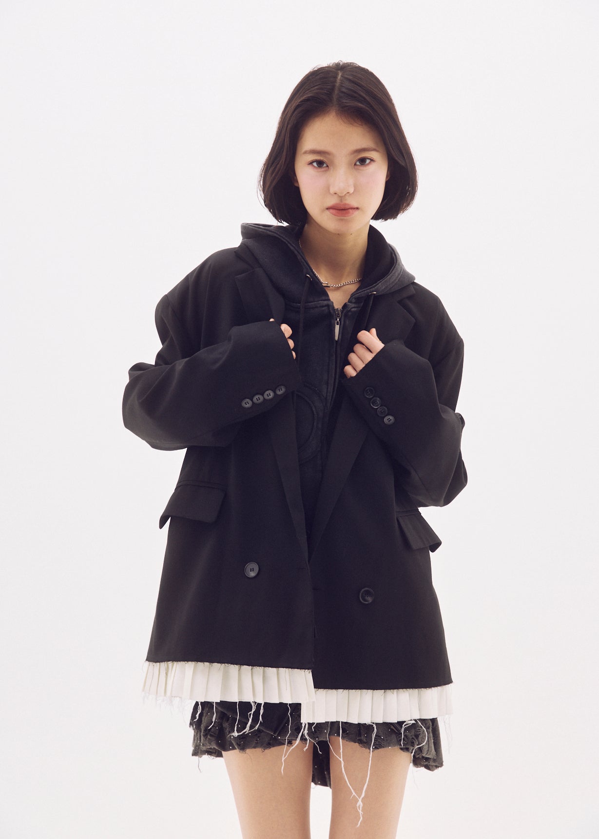 Pleated Oversized Jacket