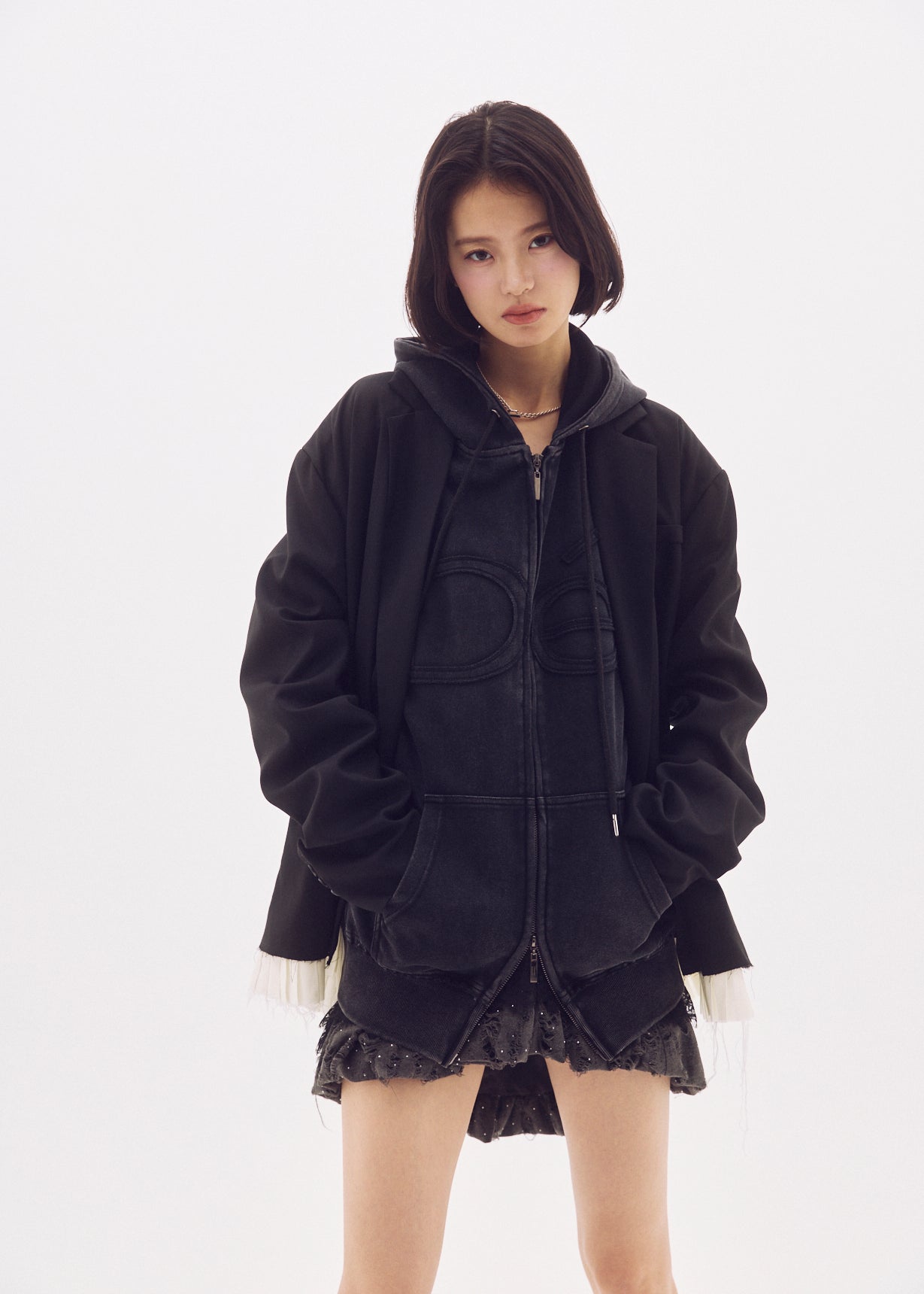 Pleated Oversized Jacket