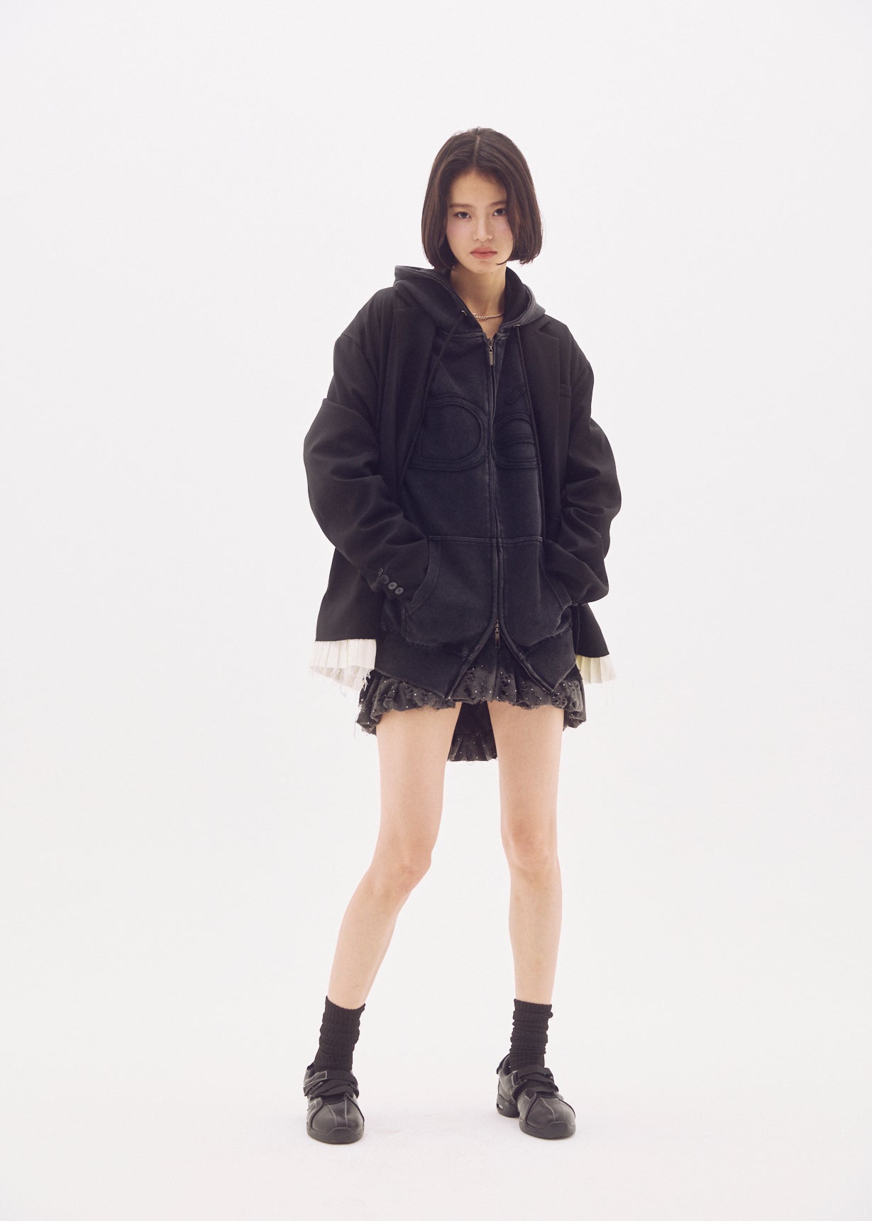 Pleated Oversized Jacket