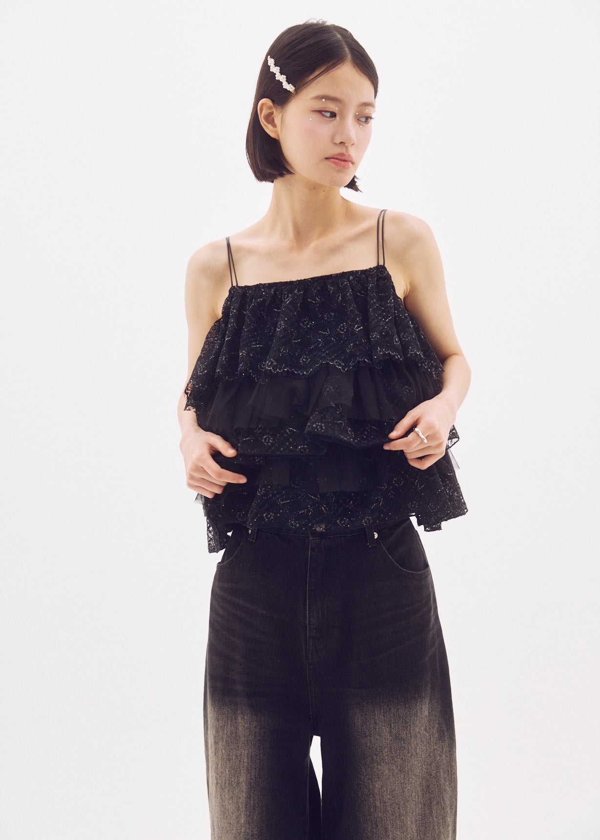 Side-Tuck Wide Denim