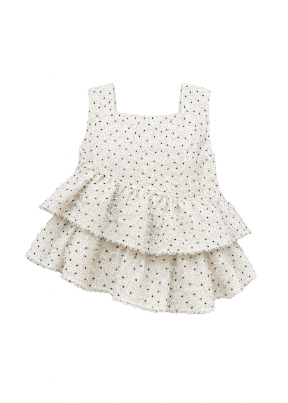 Deci FANCY TWEED FRILL TOPトップス Fancy Tweed Frill Top【新色・即納】