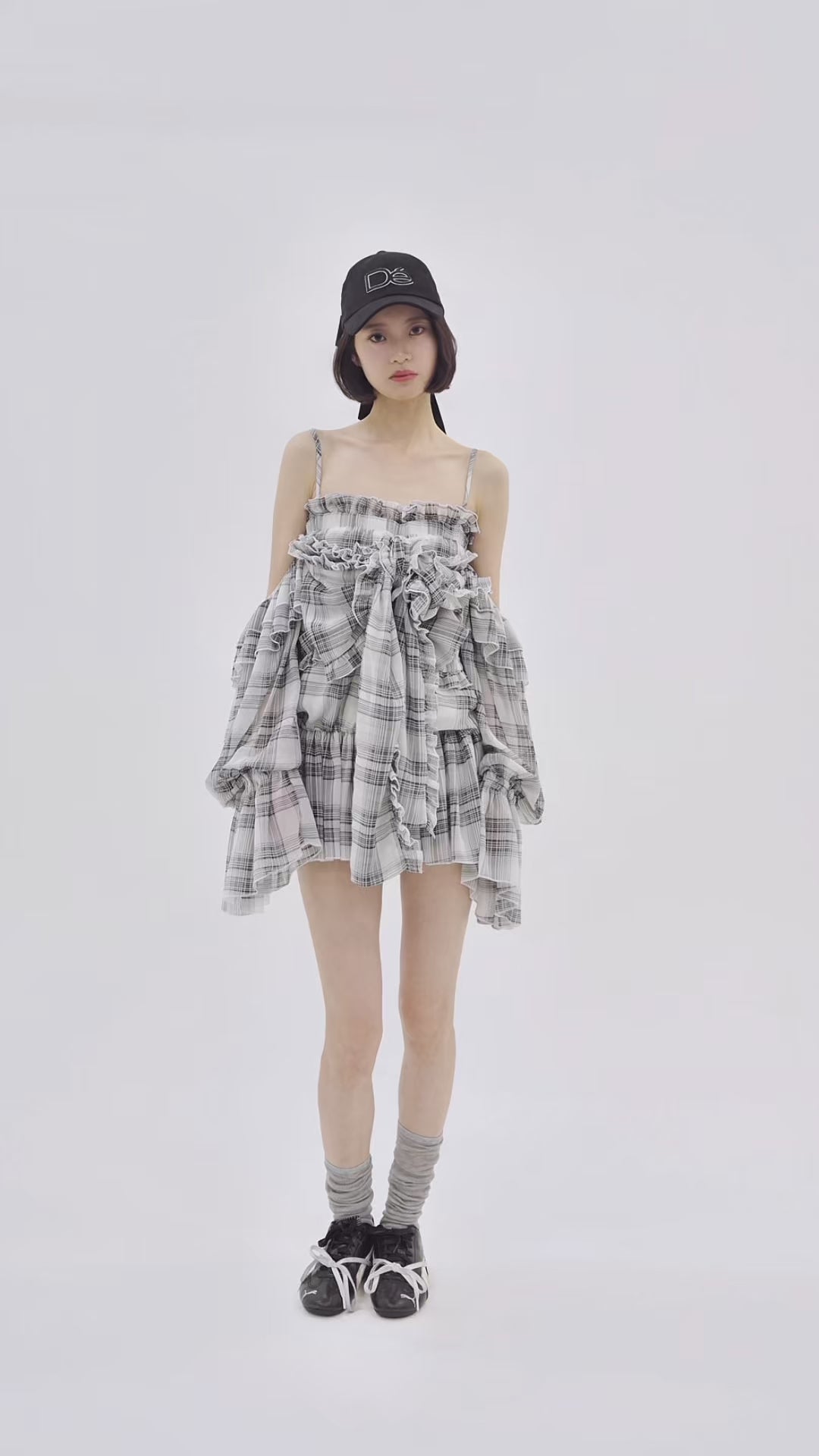 Deci couture 2WAY RIBBON TUNIC チェック 2Way Ribbon Tunic【予約商品】
